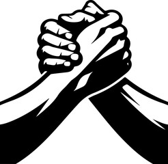 Respect Handshake Illustration – Symbol of Unity, Agreement, and Partnership