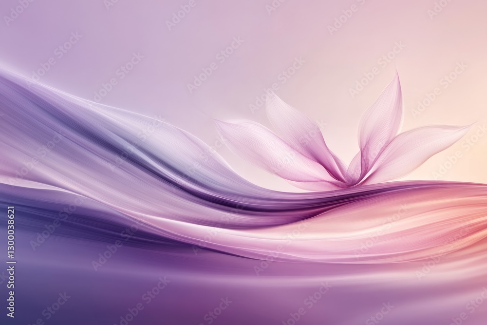Poster A calming abstract gradient transitions from deep violet at the bottom to lighter purples at the top, creating a soothing, spacious background