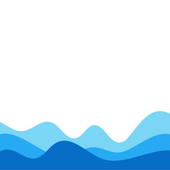 Blue river ocean wave layer
