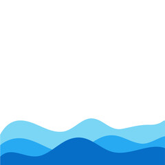 Blue river ocean wave layer
