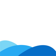 Blue river ocean wave layer

