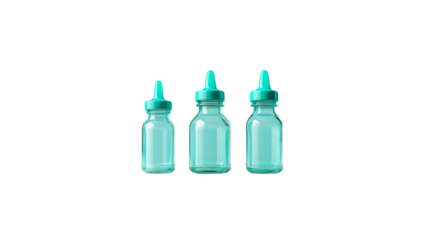 3D rendering of baby milk bottle isolated on white background.
