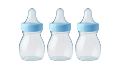 3D rendering of baby milk bottle isolated on white background.
