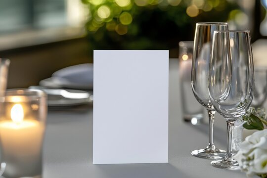 Versatile white card mockup perfect for personalized wedding messages.