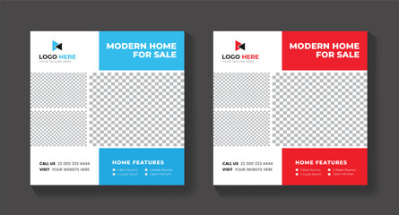 Rental House For Sale Social Media Post Template,  Real Estate Post Template, Modern Home, Dream House, Elegant House, Print Ready