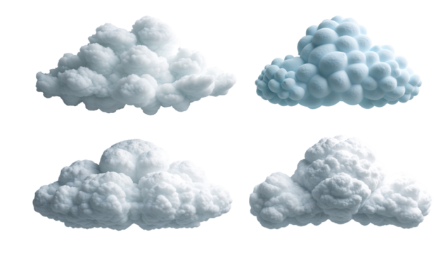 white clouds png black background png five fluffy clouds on dark background simple cloud photo for design - Powered by Adobe
