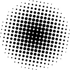 Abstract Circle Halftone Illustration
