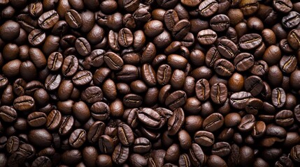 Fototapeta premium Creating an artistic background with dark roasted coffee coffee shop graphic design cozy environment close-up coffee aesthetics
