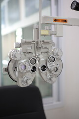 close up of a Phoropter 