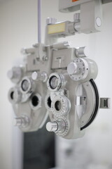 close up of a Phoropter 