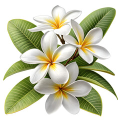 Fototapeta premium frangipani flower isolated on white