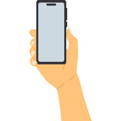 Holding Phone Vector Illustration