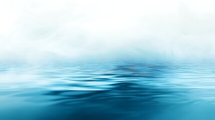 Serene water surface with gentle ripples and a misty, ethereal background for peaceful ambiance