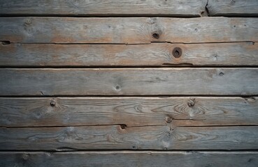 Fototapeta premium Horizontal old wood planks texture. Weathered grey timber board background. Rough surface, aged hardwood material, nature pattern, grunge design, rustic style for vintage wall, floor. Lumber backdrop.