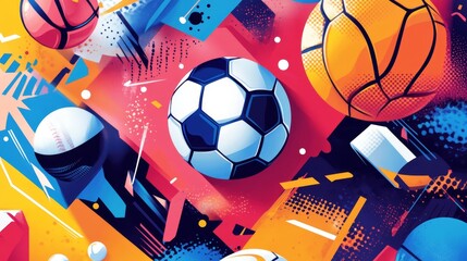 Interactive sports quiz challenge stadium arena quiz game competitive environment engaging viewpoint bold sports symbols