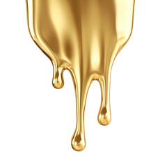 Golden Liquid Dripping Down Luxurious Rich Texture