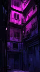 Neon City Alleyway