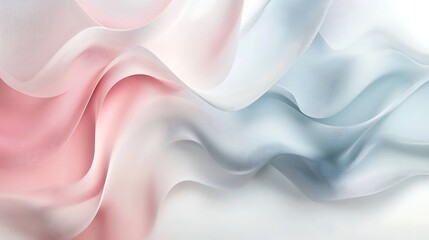 Obraz premium Ethereal Waves of Fabric: Abstract soft and pastel waves of fabric flow and blend in a seamless, elegant design, evoking a sense of fluidity, grace, and softness.