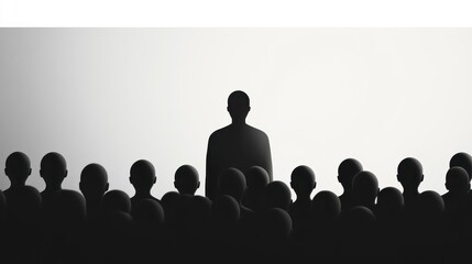 Pink silhouette of couple standing in monochrome crowd of different people,surreal unique and different concept,loneliness in society,shadow,freedom,Love,be yourself,Stand out from the crowd.