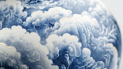 Showcasing intricacies chinese porcelain vase art gallery closeup photography eye-level view cultural heritage