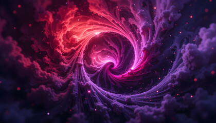 Cosmic Fractal Art Nebula with Smooth Gradients and Dynamic Lighting