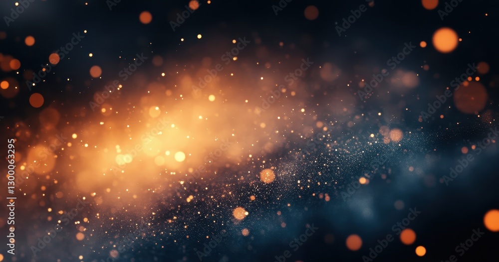 Poster a stunning abstract background featuring glowing particles and bokeh effect for creative designs and