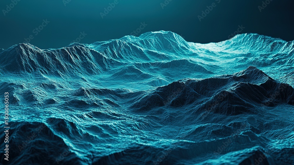 Aufkleber 3d lidar map, a model of the earth's surface obtained after processing data from an unmanned aerial 