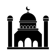 Mosque Icon. Mosque Vector Icon in line style design. Mosque Symbol. Vector illustration.