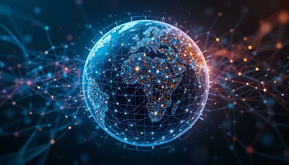 Global Network: Visualizing the interconnected world of data and communication