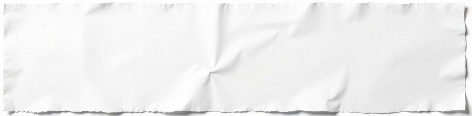 Fototapeta premium Wrinkled white paper, aged, torn edges, grunge texture, weathered, abstract