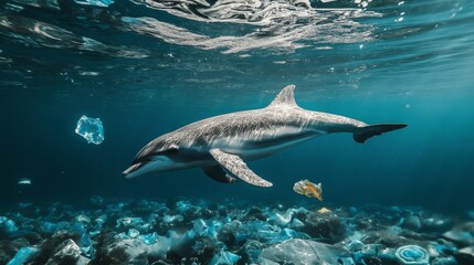 Naklejka premium Educate and inspire plastic pollution awareness campaigns in urban areas multimedia content environmental advocacy community engagement