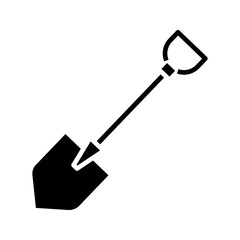 Shovel icon on white background