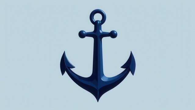 A navy chief anchor symbol in dark blue on a light blue background.