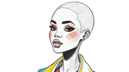 woman with bold makeup and modern style