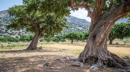 Serene Mountain Terrain with Vibrant Undergrowth