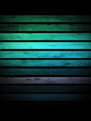 Moody Aquamarine Wood Planks with Subtle Texture and Dark Gradient