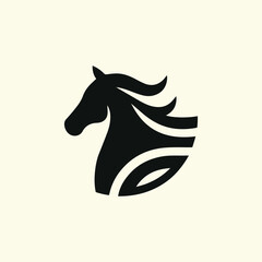 Minimalist horse logo