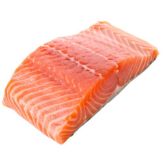Salmon, fresh salmon fillet isolated on a transparent background