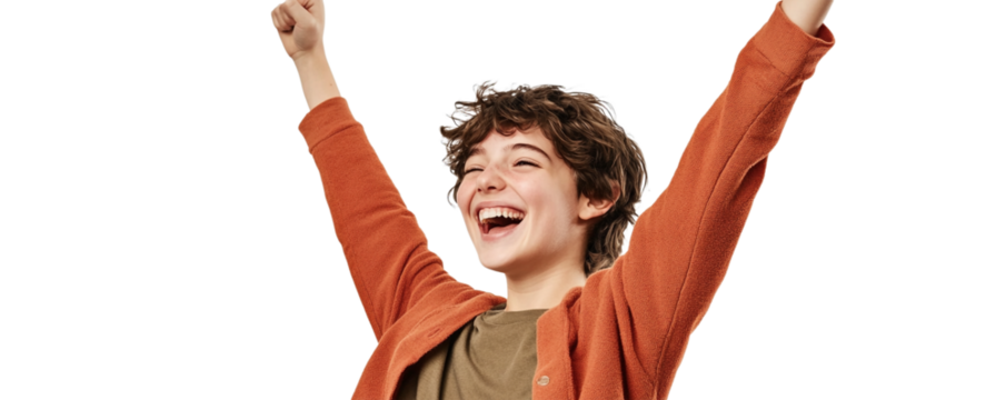 Handsome Boy with an Intense Expression, Showing Emotion