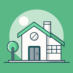 illustration of a house with a roof