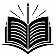 open book with tree silhouette