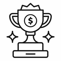 gold trophy cup icon