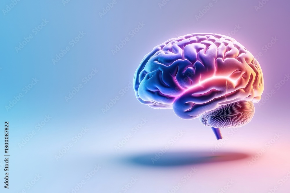 Poster neural network in vivid hue digital visualization brain intelligence mental acumen cognitive science