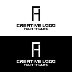 creative letter logo fh design vector