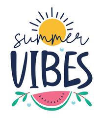 Summer vibes typography t-shirt design