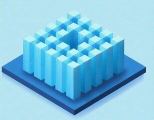 Fototapeta premium 幾何学模様みたいなビル群のようなデザイン