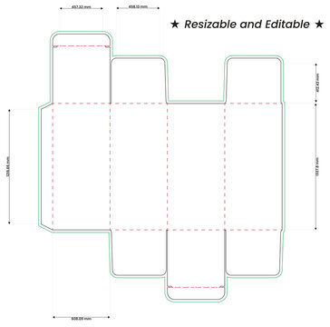 dieline and box dieline, die cut, cardboard box dieline, box die-line, die-line, dieline template