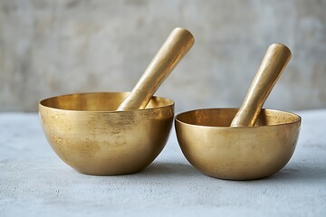 Golden Meditation Bowls for Inner Harmony