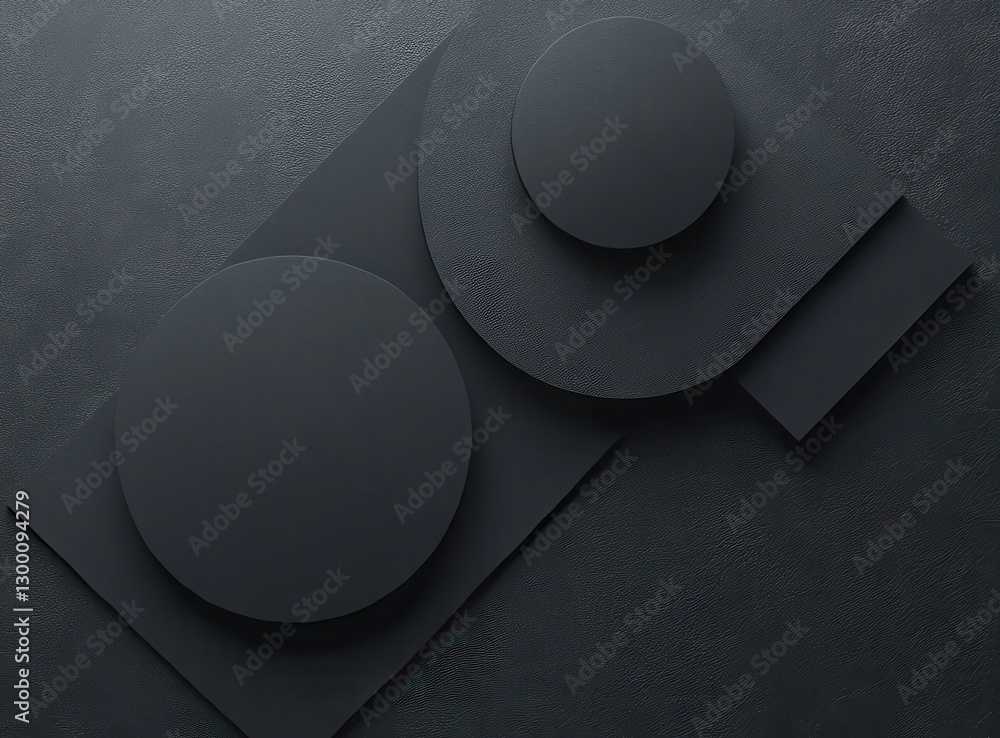 Poster abstract design featuring contrasting geometric shapes in dark tones on a textured surface for moder