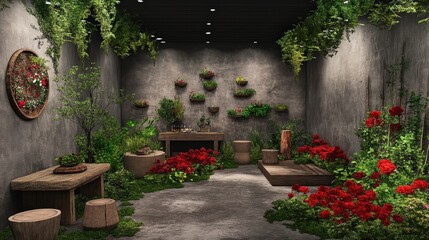 Fototapeta premium Indoor Garden Oasis